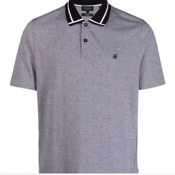 Ted Baker Charcoal and Black Polo Shirt - Picture 2 of 7